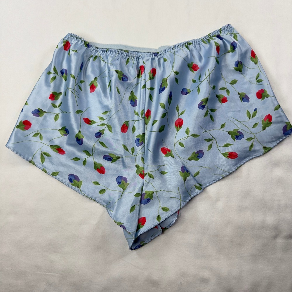 Victoria's Secret Pajama Set Women's Small Blue‎ Floral PJs Tank Shorts - Picture 10 of 11